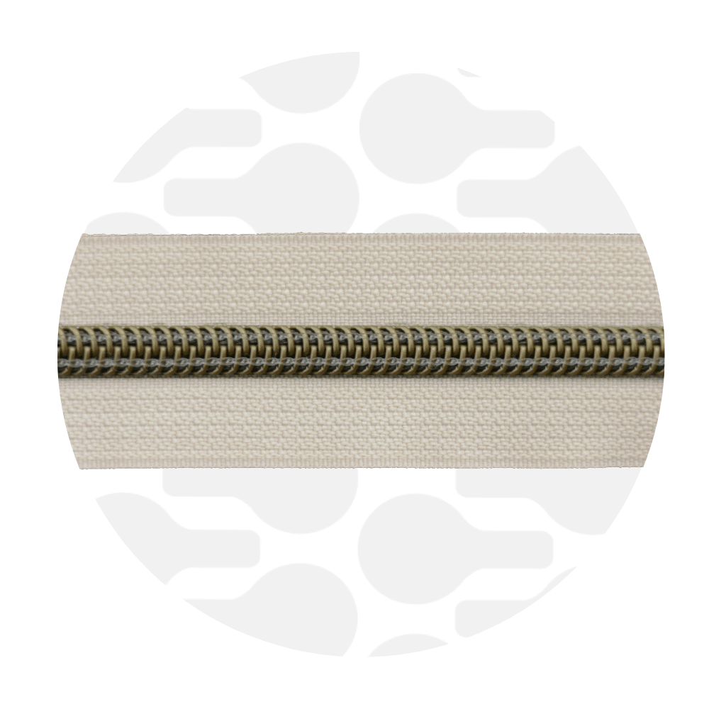 Zipper Zoo - Nylon offwhite rits - 1 meter