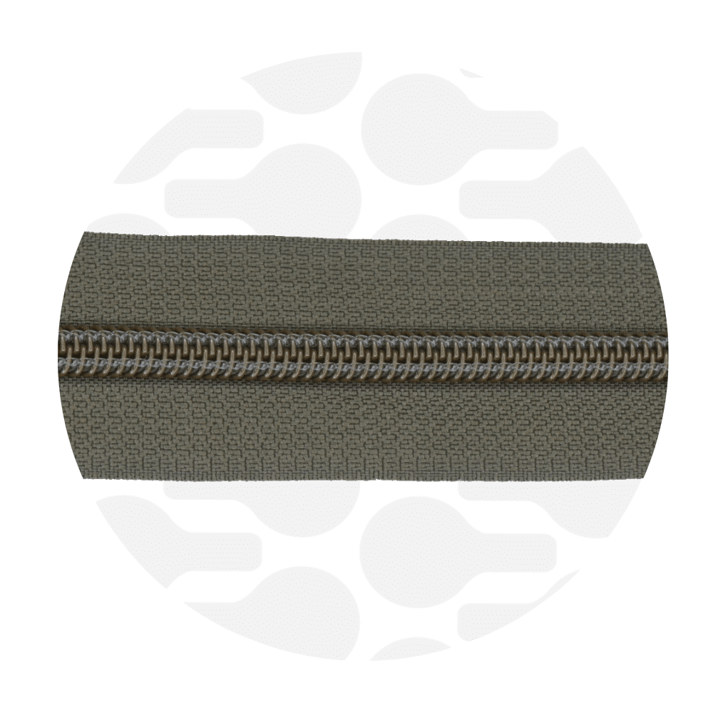 Zipper Zoo - Nylon rits army green - 1 meter
