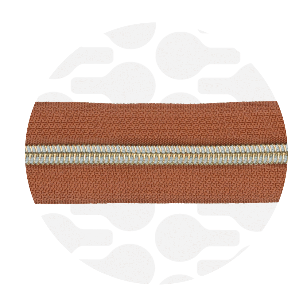 Zipper Zoo - Nylon rits burnt sienna - 1 meter