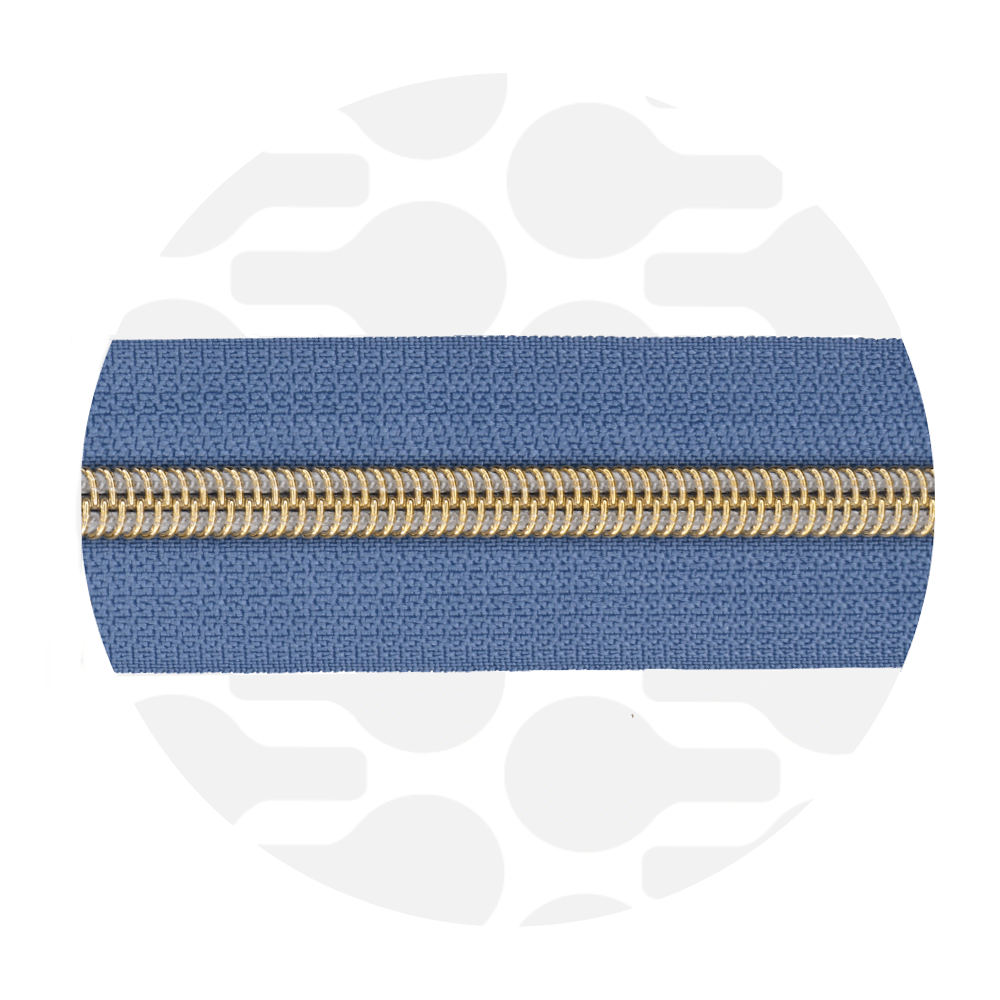 Zipper Zoo - Nylon rits cloudy - 1 meter - Goud