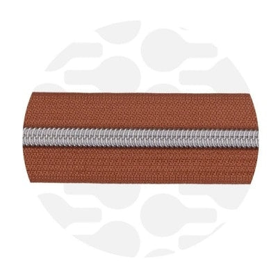 Zipper Zoo - Nylon rits cognac brown - 1 meter