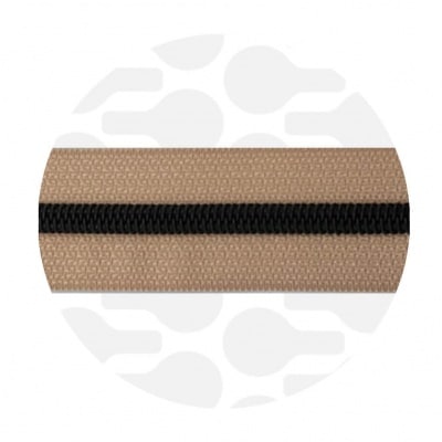 Zipper Zoo - Nylon rits dusty peach - 1 meter - Zwart