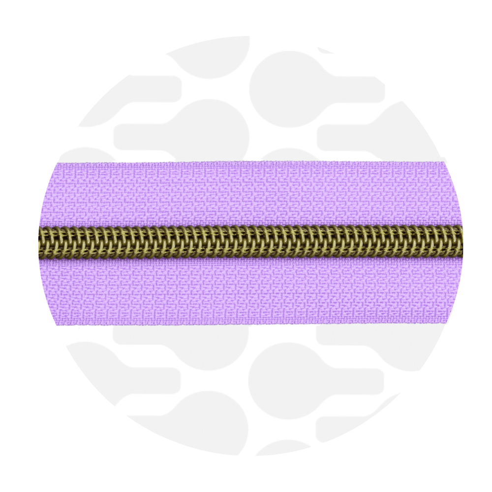 Zipper Zoo - Nylon rits frosted lilac - 1 meter