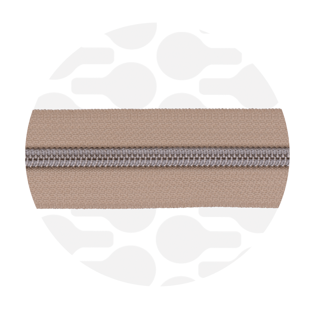 Zipper Zoo - Nylon rits latte - 1 meter