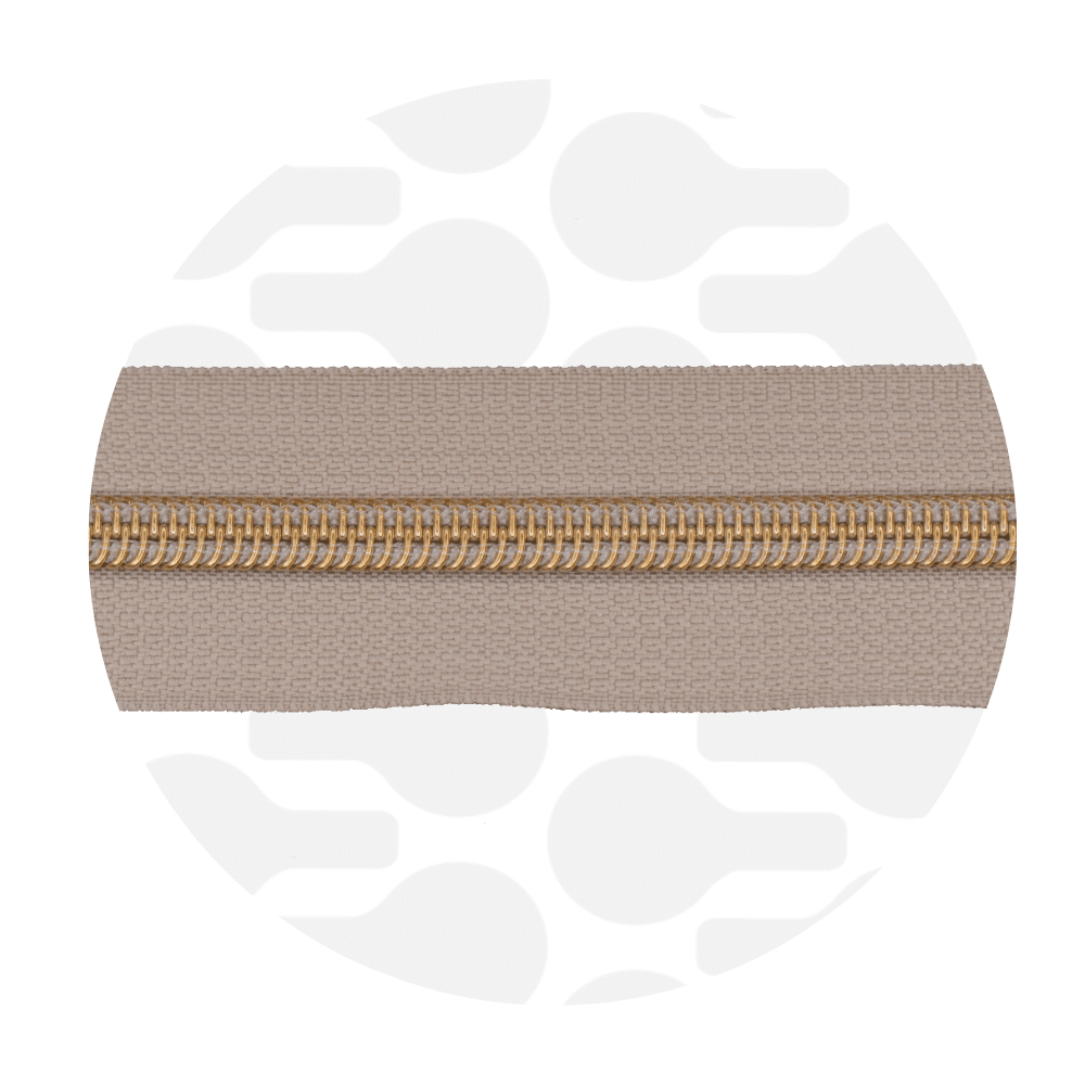 Zipper Zoo - Nylon rits latte - 1 meter