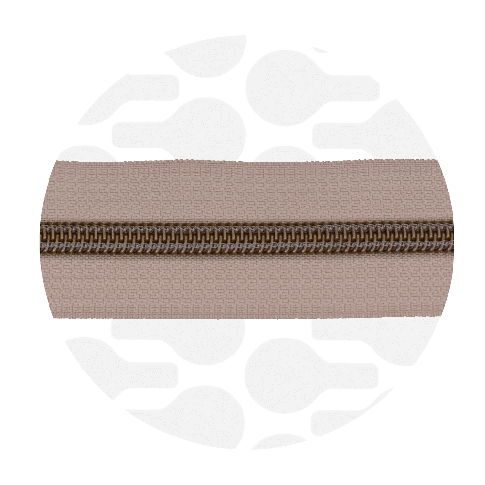 Zipper Zoo - Nylon rits latte - 1 meter