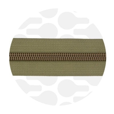 Zipper Zoo - Nylon rits mossy green - 1 meter