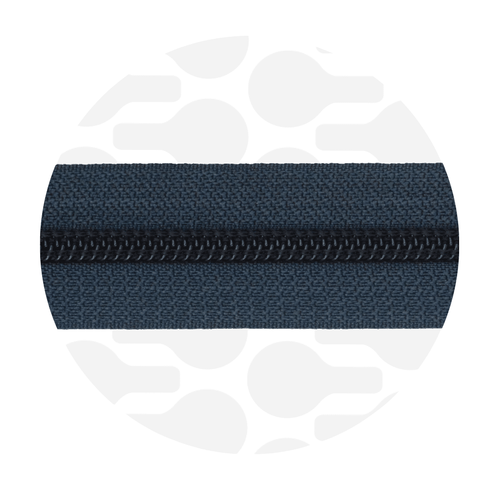 Zipper Zoo - Nylon rits night blue - 1 meter - Zwart