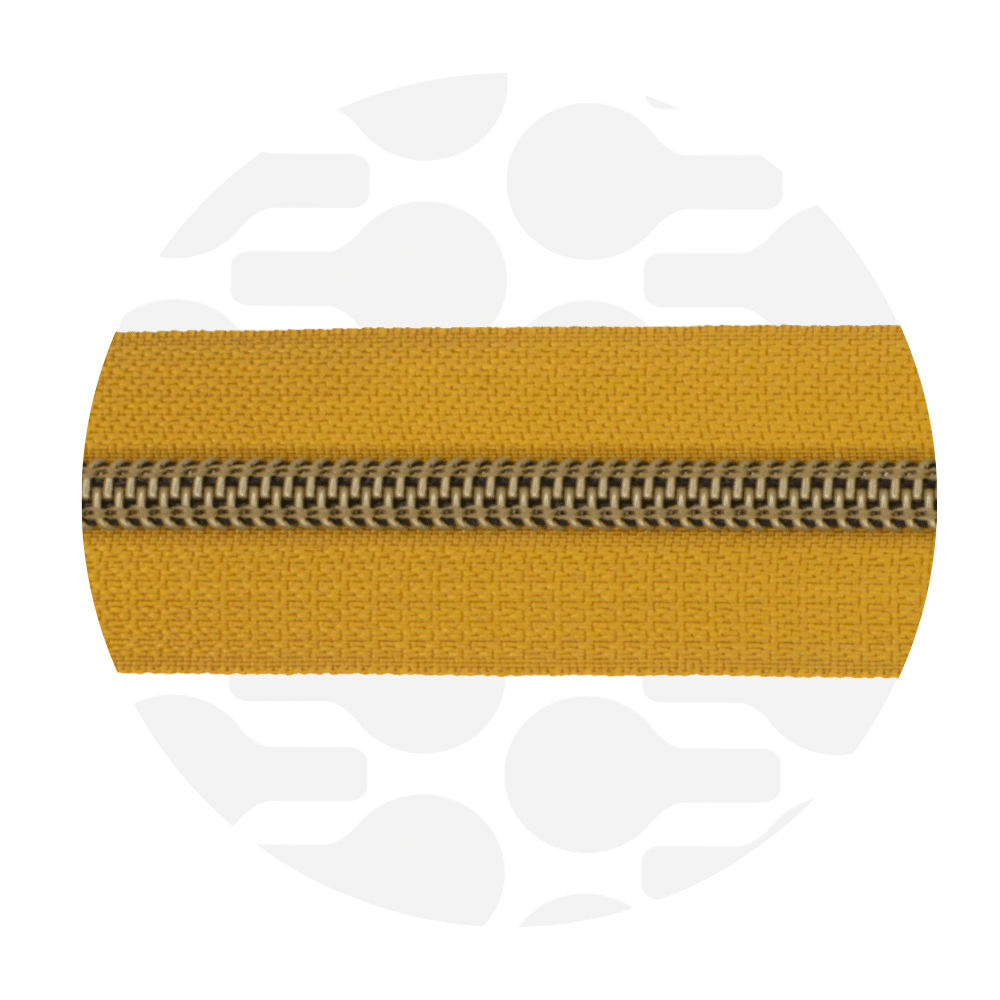 Zipper Zoo - Nylon rits ochre - 1 meter - Goud