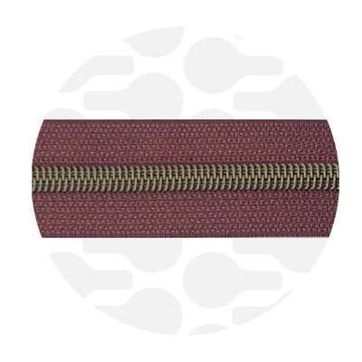 Zipper Zoo - Nylon rits porto red - 1 meter - Brons