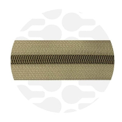 Zipper Zoo - Nylon rits pottery clay - 1 meter - Brons