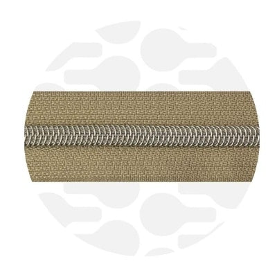 Zipper Zoo - Nylon rits pottery clay - 1 meter - Zilver