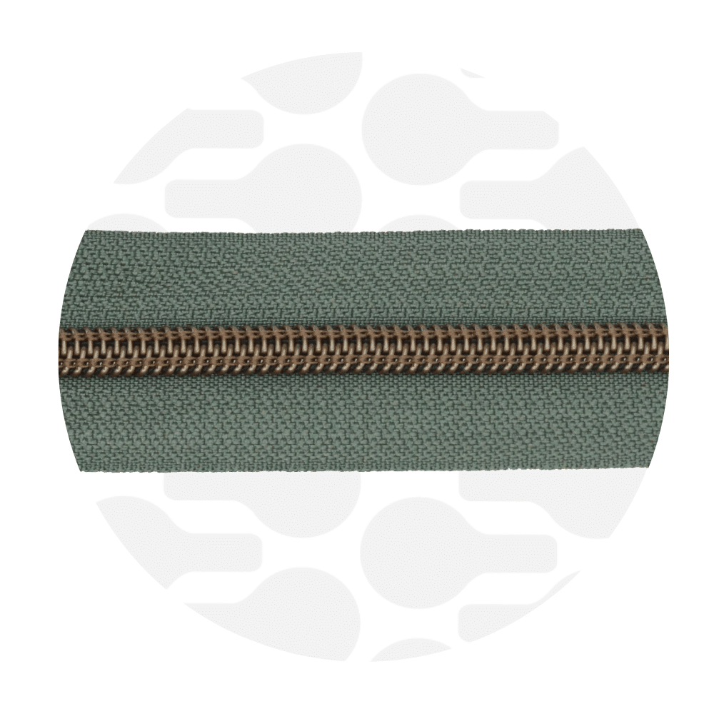Zipper Zoo - Nylon rits sage green - 1 meter
