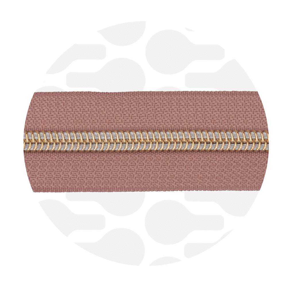 Zipper Zoo - Nylon rits salmon brown - 1 meter