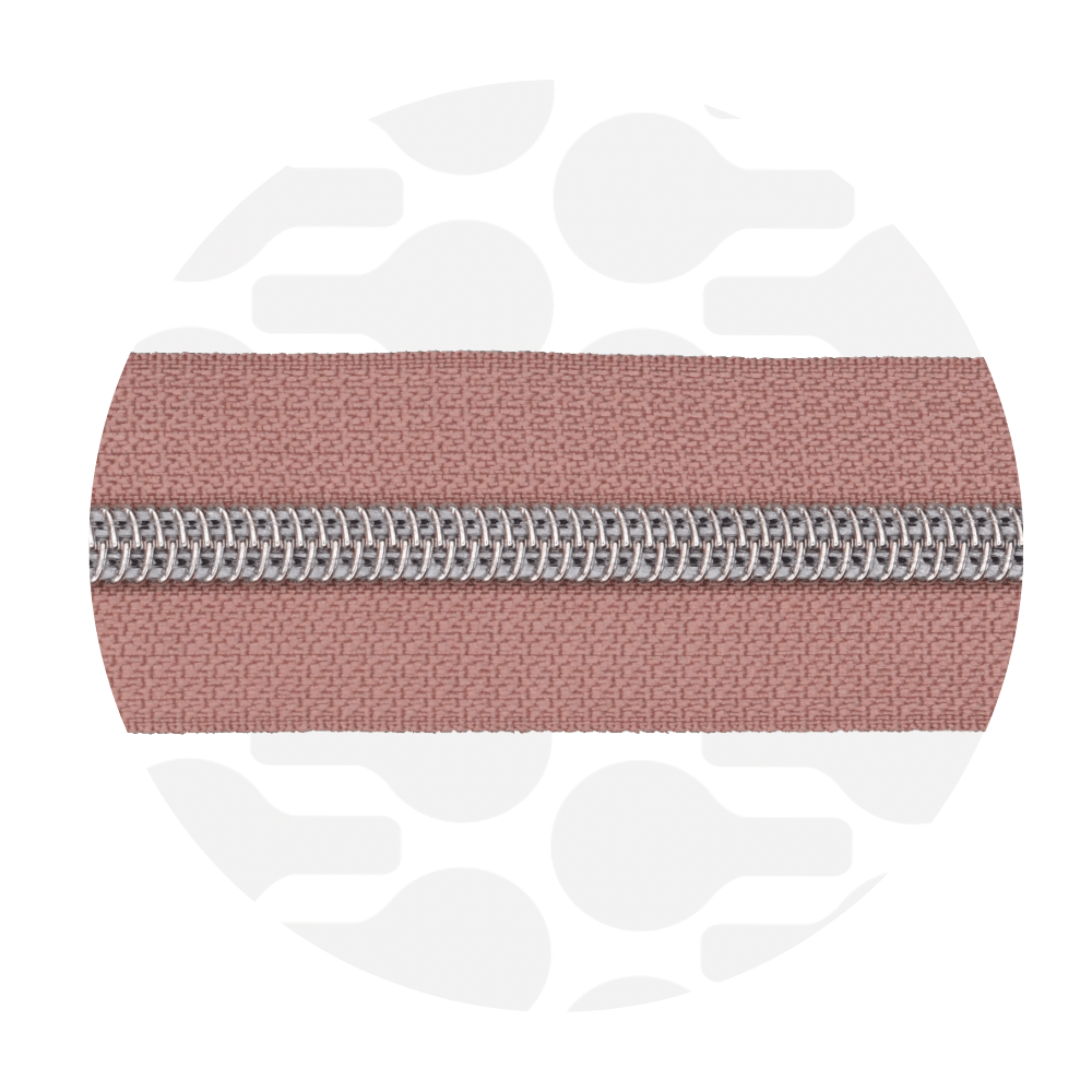 Zipper Zoo - Nylon rits salmon brown - 1 meter