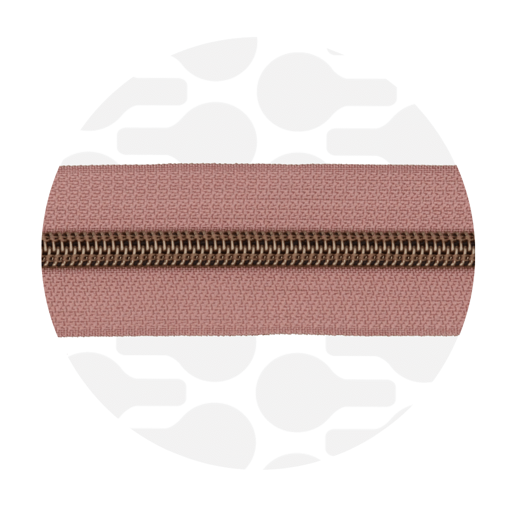 Zipper Zoo - Nylon rits salmon brown - 1 meter