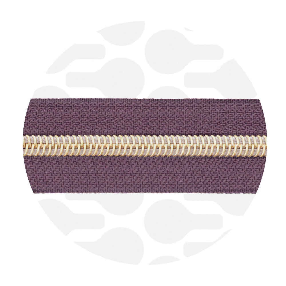 Zipper Zoo - Nylon rits smokey aubergine - 1 meter