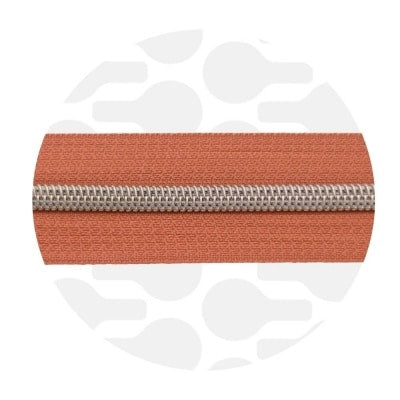 Zipper Zoo - Nylon rits smokey orange - 1 meter