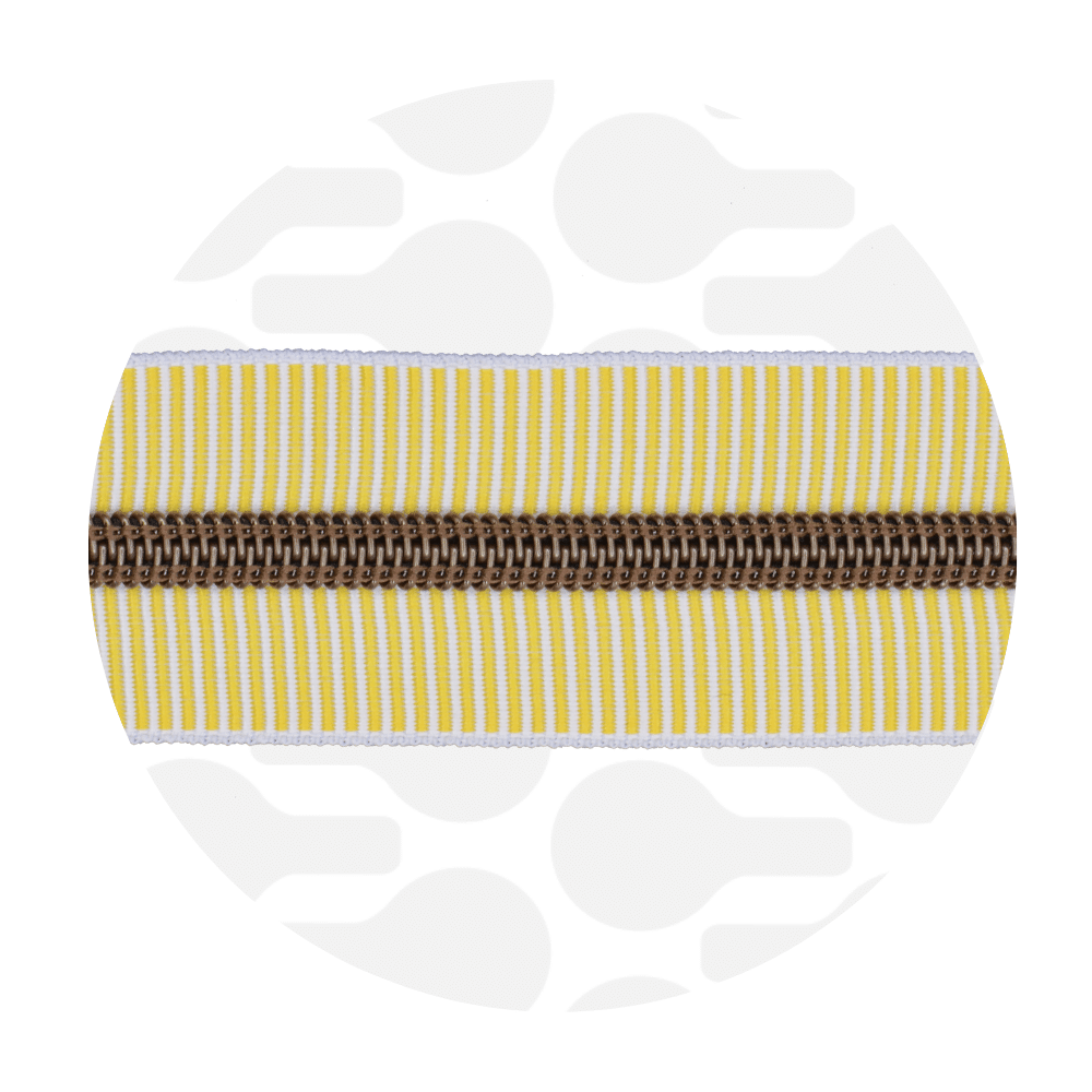 Zipper Zoo - Nylon rits strepen sunny - 1 meter