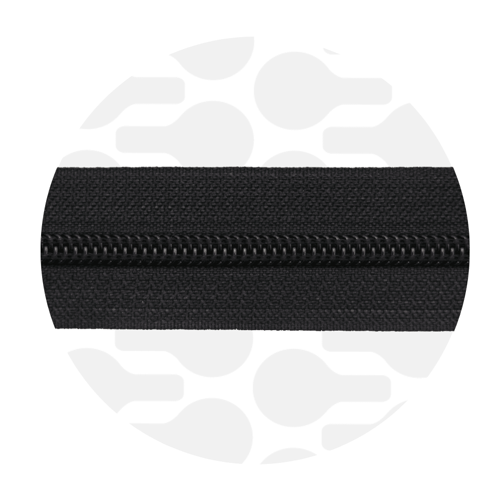 Zipper Zoo - Nylon rits zwart - 1 meter