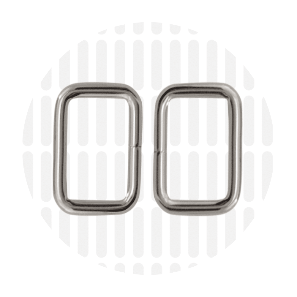 Zipper Zoo - Rechthoekige ring 25mm - 2 stuks