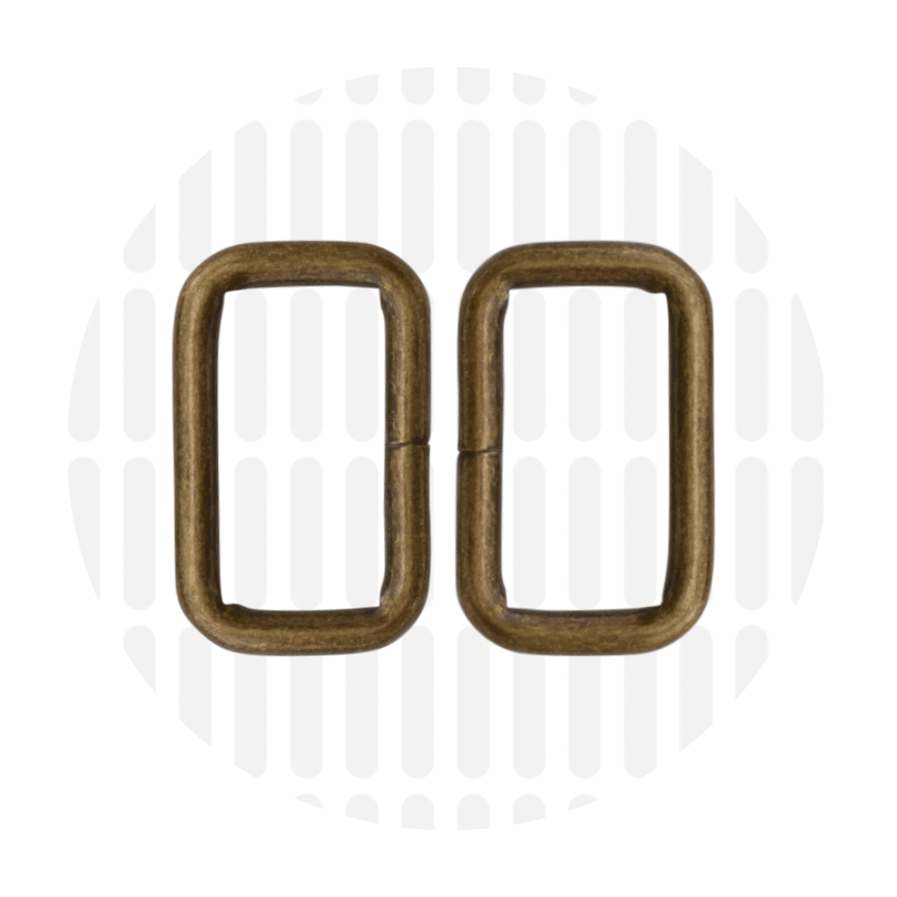 Zipper Zoo - Rechthoekige ring 25mm - 2 stuks