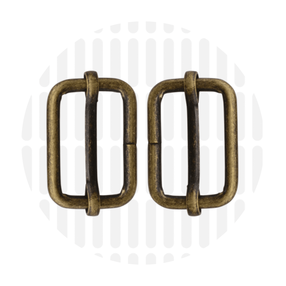 Zipper Zoo - Schuifgesp 25mm - 2 stuks - Brons