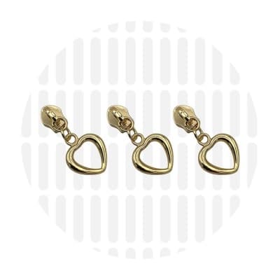 Zipper Zoo - Schuiver hart - 3 stuks - Goud