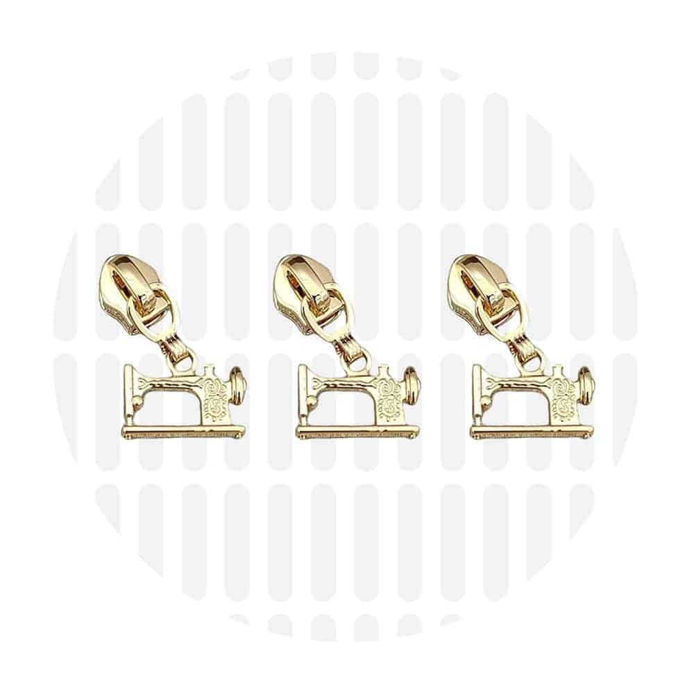 Zipper Zoo - Schuiver naaimachine - 3 stuks - Goud