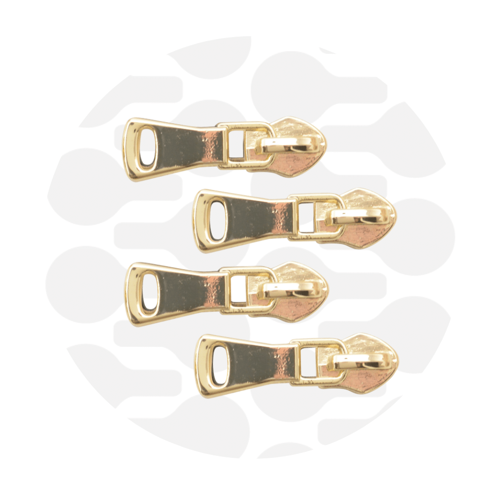 Zipper Zoo - Schuiver rits allround - 4 stuks - Goud