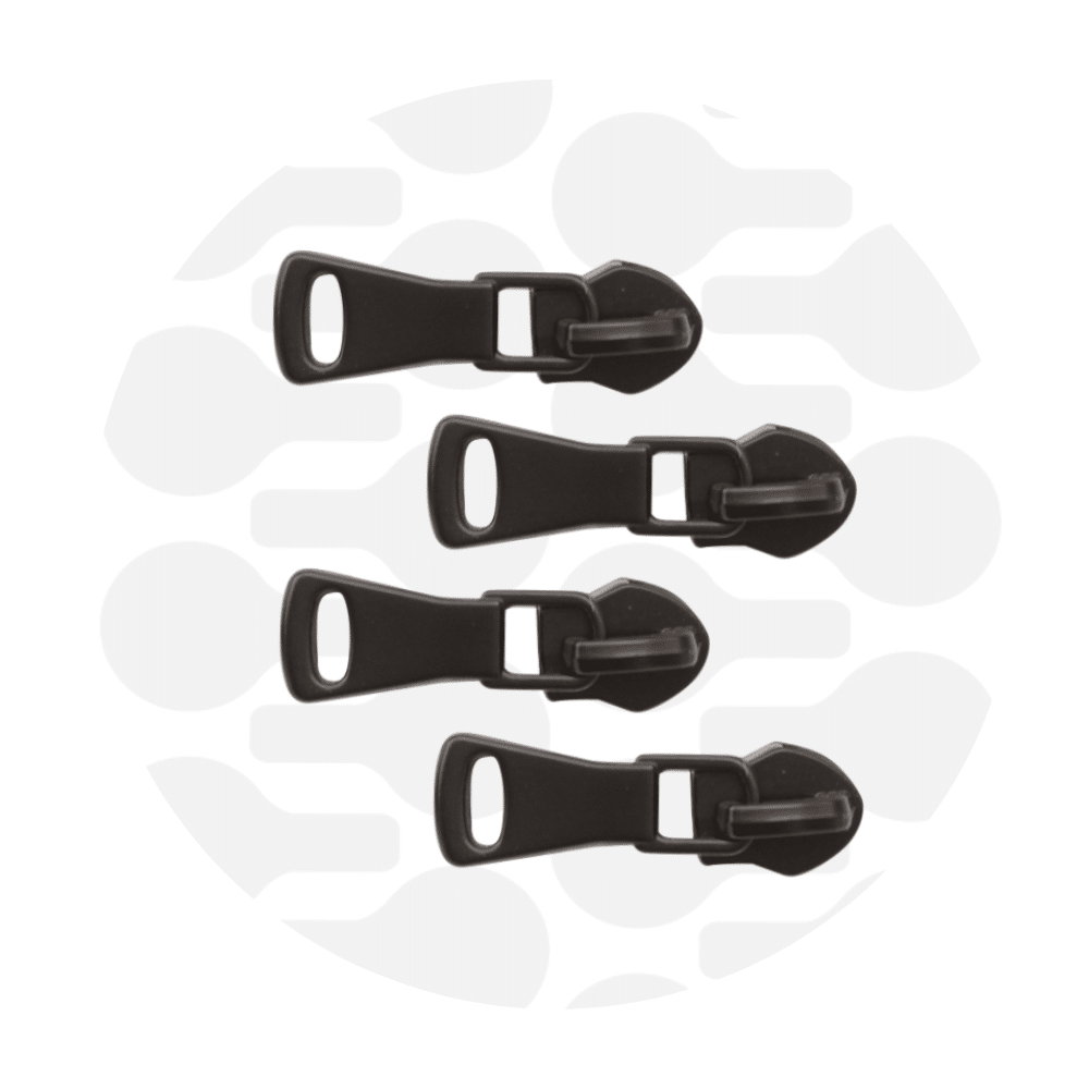 Zipper Zoo - Schuiver rits allround - 4 stuks - Zwart