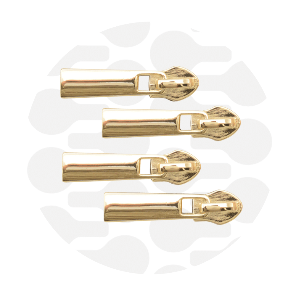 Zipper Zoo - Schuiver rits classic - 4 stuks - Goud