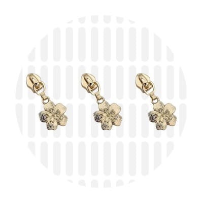 Zipper Zoo - Schuiver sakura bloem - 3 stuks