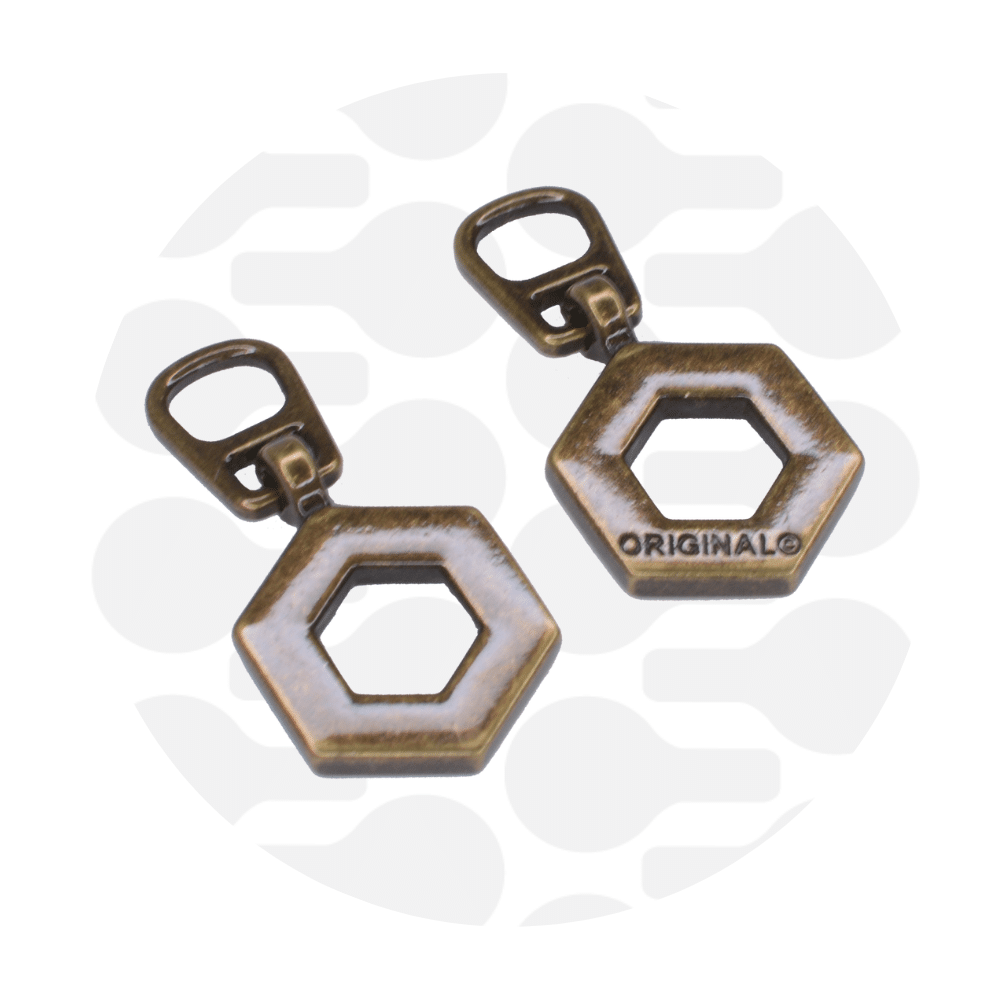 Zipper Zoo - Snap-on pull hexagon - 2 stuks