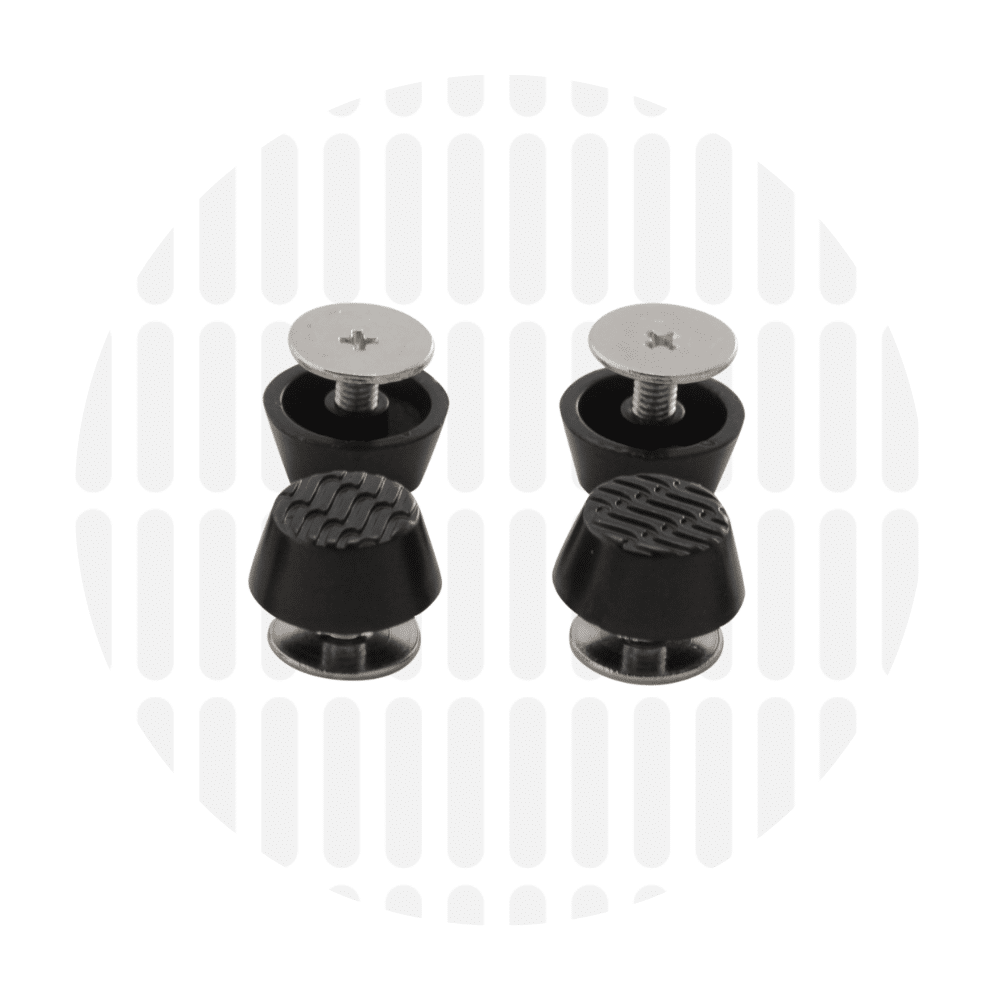 Zipper Zoo - Tasvoetjes - 4 stuks - Zwart